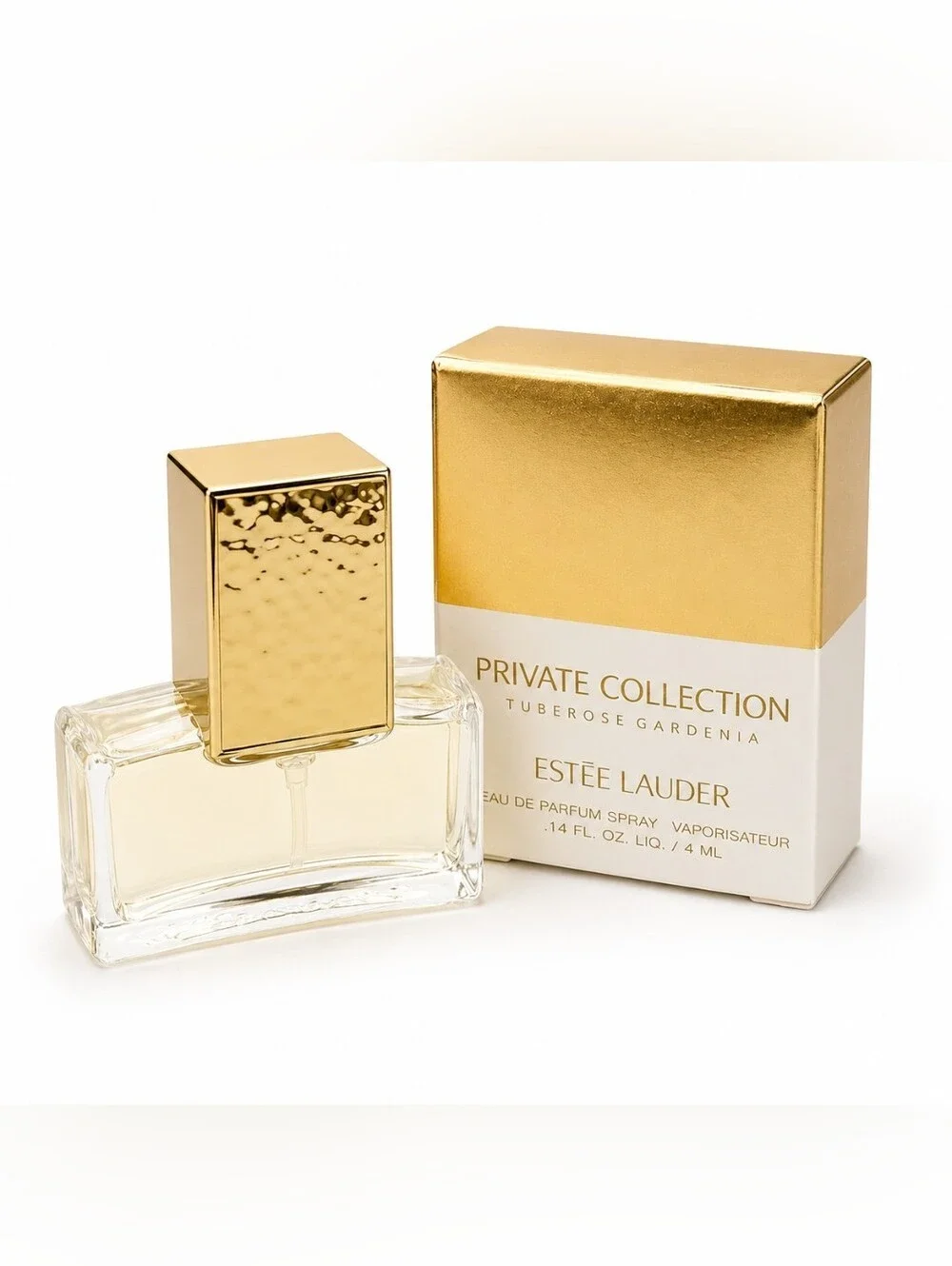 Estee Lauder Private Collection Tuberose Gardenia Mini Perfume - Gold & Clear - Picture 2 of 5